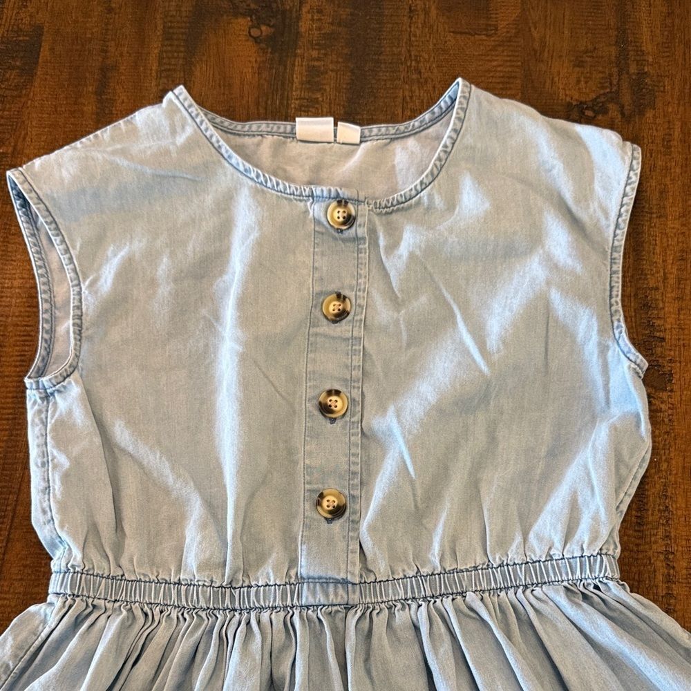 Gap light wash denim Sleeveless Kids Dress - Picture 3 of 4